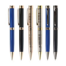 Diseño clásico Pen Pen Metal Metal Black Blue Rebill con logotipo grabador